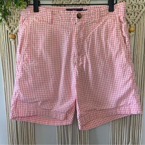 VINEYARD VINES Men’s Seersucker Check 7” Breaker Shorts Island Sunset Pink 28